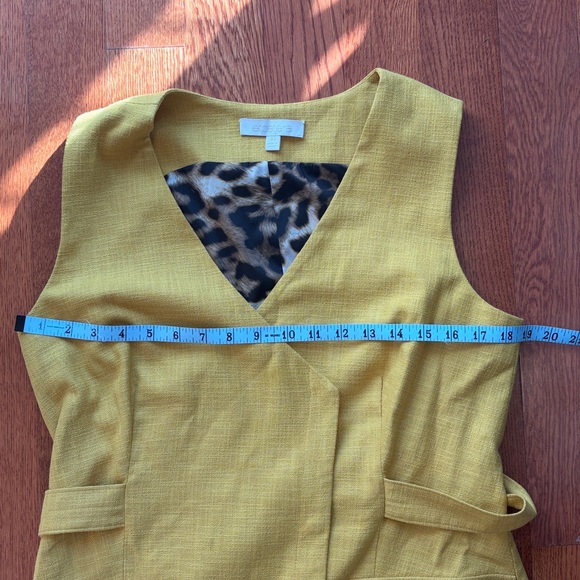 Etcetera Mustard Yellow Wrap Dress Size 10 - Picture 7 of 11